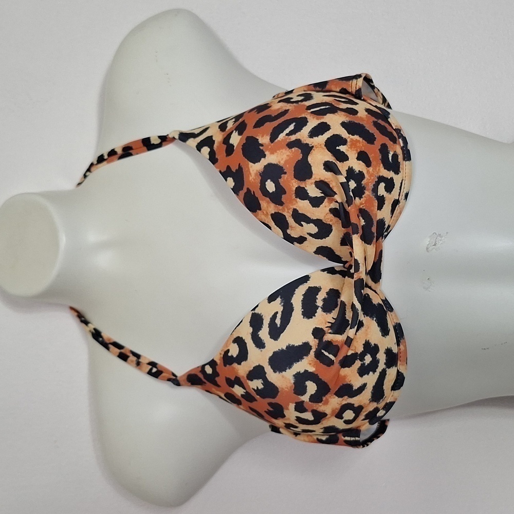 Leopard Print Swim Bikini Top Leopard Print